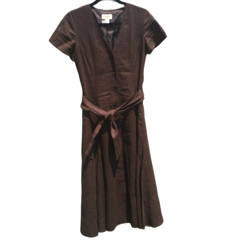Talbots Linen Midi Dress